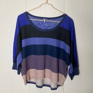 Splendid Organic Cotton and Hemp stripe raglan t M